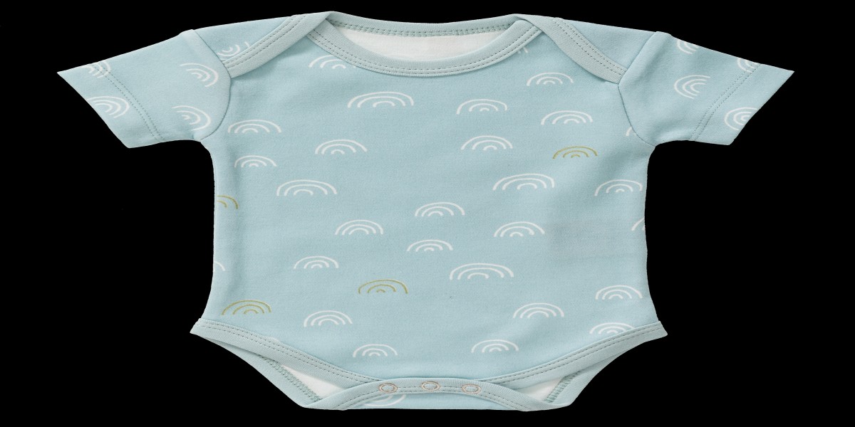 Fresk Organic - Body Sleeve Rainbow Ether Blue Size: 0‐3 m ,3-6 m and 6-12 - Organic & Natural Baby Care - Baby Clothes