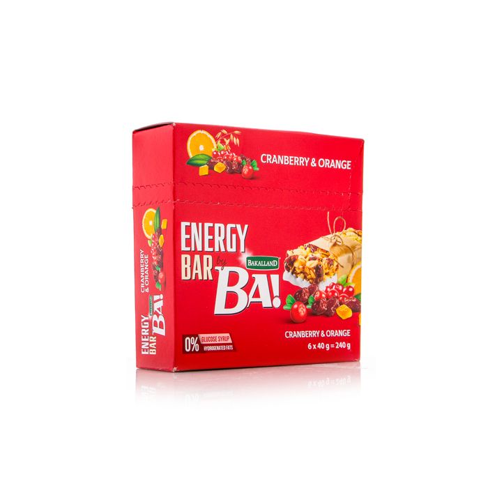 Ba Energy Bar Cranberry & Orange 40g - 1pack