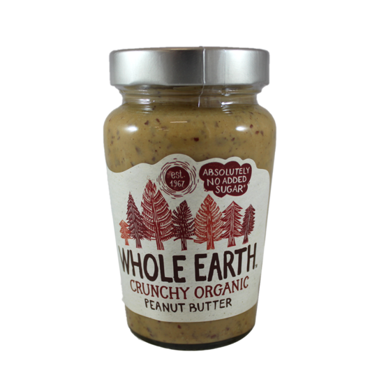 ORGANIC CRUNCHY PEANUT BUTTER 340G- Whole Earth