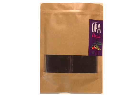 OPA Acai Frozen Acai Berry Pulp with Organic Cane Sugar and Guarana 100g