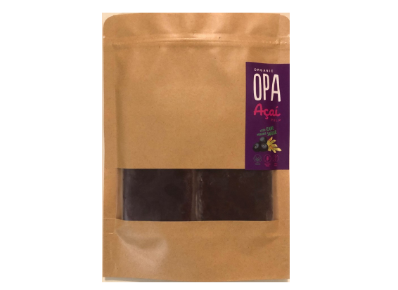 OPA Acai Frozen Acai Berry Pulp with Organic Cane Sugar 100g