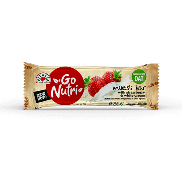 Go Nutri Bar Strawberry White Cream (25g)