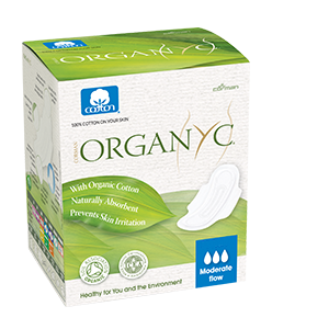 Organyc Day Pads - Moderate Flow  with Wings ultrathin