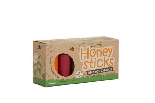 Honeysticks Beeswax Crayons,  Original, 5.5x2cm, pack of 12