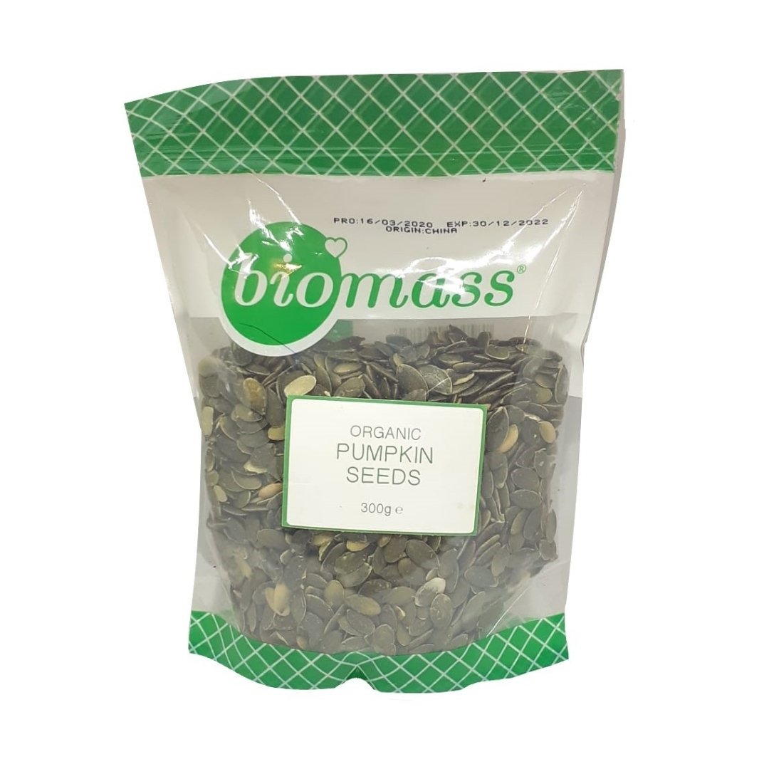 Biomass Organic Pumpkin Seeds - Hulled (Bag - 300g)