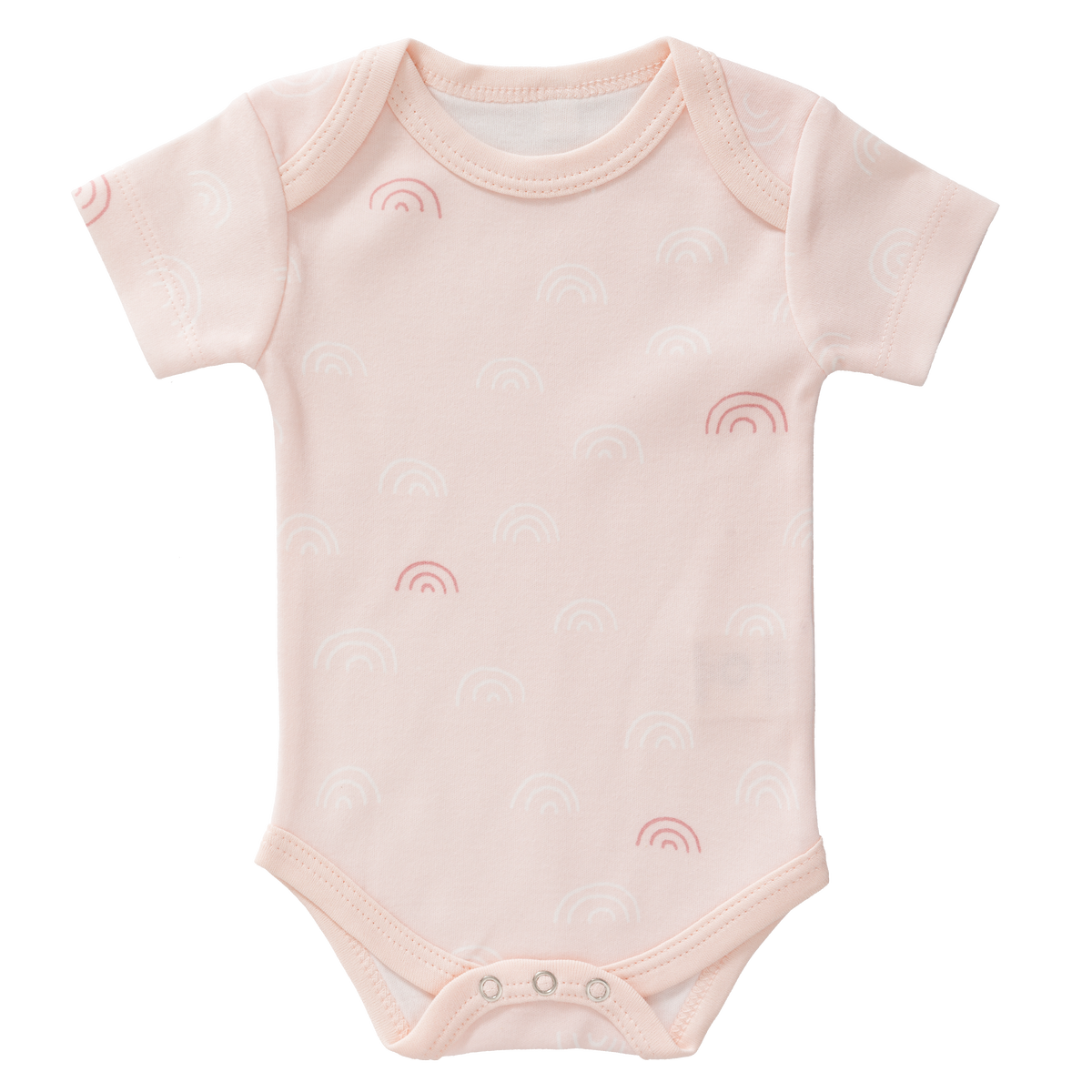 Fresk Organic- Body Short Sleeve Rainbow Chintz Rose Size: 0‐3 m, 3-6 m and 6-12 m