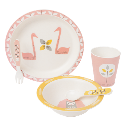 Fresk Dinner Bamboo Set - Swan